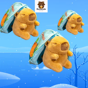 Rytanda Kawaii Capybara Đồ chơi sang trọng Capybara có thể mở, các bức tượng động vật mô phỏng, Thích hợp cho quà tặng sinh nhật bạn gái trẻ em, đồ trang trí phòng ngủ và học tập