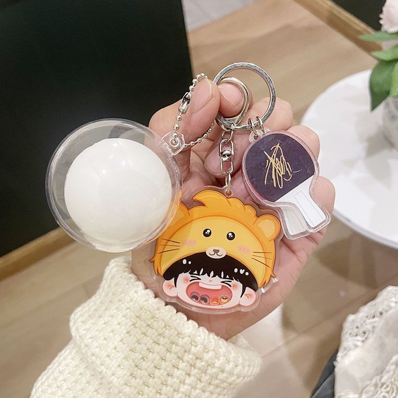 ✨Sản phẩm mới✨Sun Yingsha Wang Chu Kết Hợp Bóng Bàn Đầu Lớn Móc Khóa Mặt Dây Chuyền Trang Sức Sasha Túi Ba Lô Phụ Kiện Quà Tặng✨Sự kiện✨