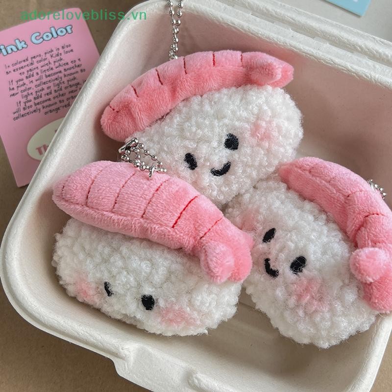 THÊM Ngọt Sushi Sang Trọng Búp Bê Nhồi Bông Mềm Búp Bê Móc Khóa Xe Chìa Khóa Ba Lô Mặt Dây Chuyền Túi Đi Học Trang Trí Cặp Đôi Quà Tặng BSS