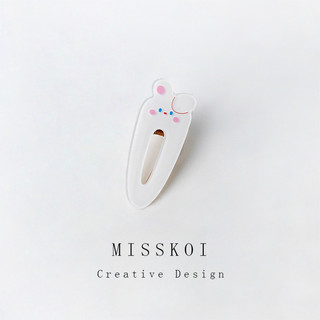 MISMEMO Siêu Dễ Thương Jii Kawai Usaqi Gấu Kẹp Tóc Tất Cả Trận Đấu Bên Kẹp Nổ Tóc Gãy Phụ Kiện Tóc Ngọt Ngào