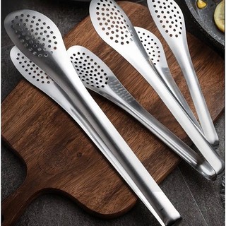 Dụng cụ gắp thức ăn, kẹp gắp inox tổ ong đầu tròn, gắp thực phẩm dễ dàng, dày chắc chắn  - Phương Trang