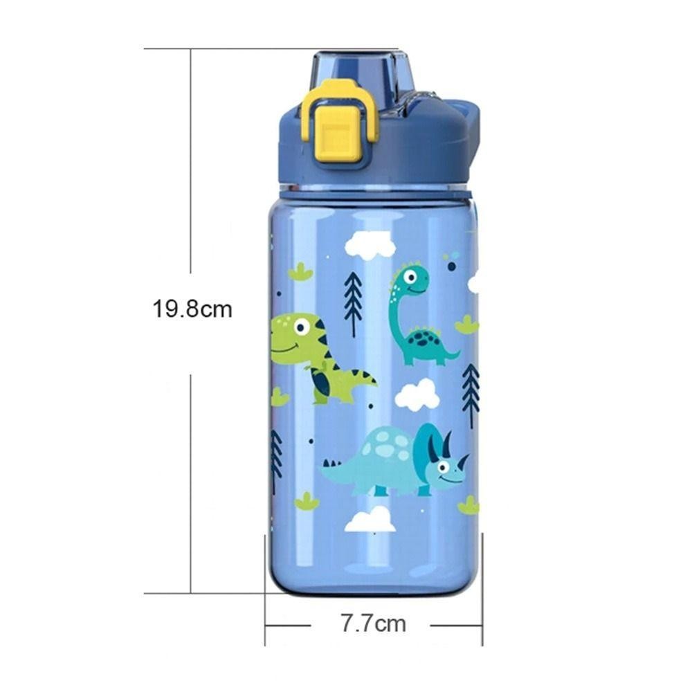Chai Nước SAIA, Cốc Nước Trẻ Em Khủng Long Chống Rò Rỉ, Nhựa Di Động 600ml Có Ống Hút Silicon Sippy Cốc Mùa Hè