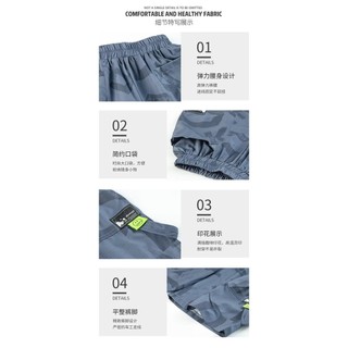 (3-18Y) Quần short mùa hè cho bé trai Ice Silk Big Kids Phiên bản Hàn Quốc Quần năm điểm dành cho trẻ em Quần lót chở hàng cho bé trai có nhiều túi