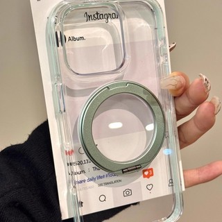 Khung chống va chạm sang trọng Giá đỡ xoay 360 độ Vỏ điện thoại di động cho iPhone16 15 14 13 Pro Max Vỏ bảo vệ camera chống sốc chống rơi mặt sau cứng