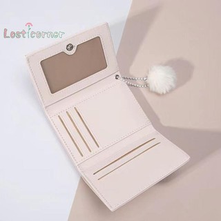 Lostcorner Hoạt Hình Ví Nhỏ Dễ Thương Hàn Quốc Ví Ngắn Nữ Màu Trơn Họa Tiết Dễ Thương Đơn Giản Nhiều Thẻ Túi Zero Ví Mới