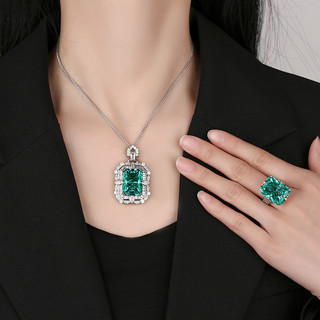 Châu Âu Mỹ ins Phong Cách Mới Đáy Đồng Xanh Vuông Kim Cương Phù Hợp Với Nữ Đá Chính 15 * 20