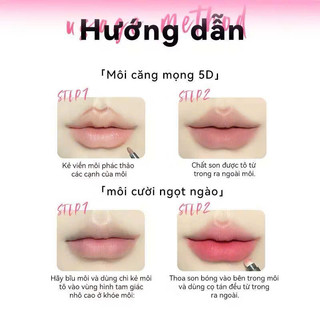 [Tặng Cọ Son]  Chì Kẻ Viền Môi PinkPunk 3in1, Chì Mịn Kèm Cọ Tán Và Đầu Gọt Ngòi Chì, 0.25g