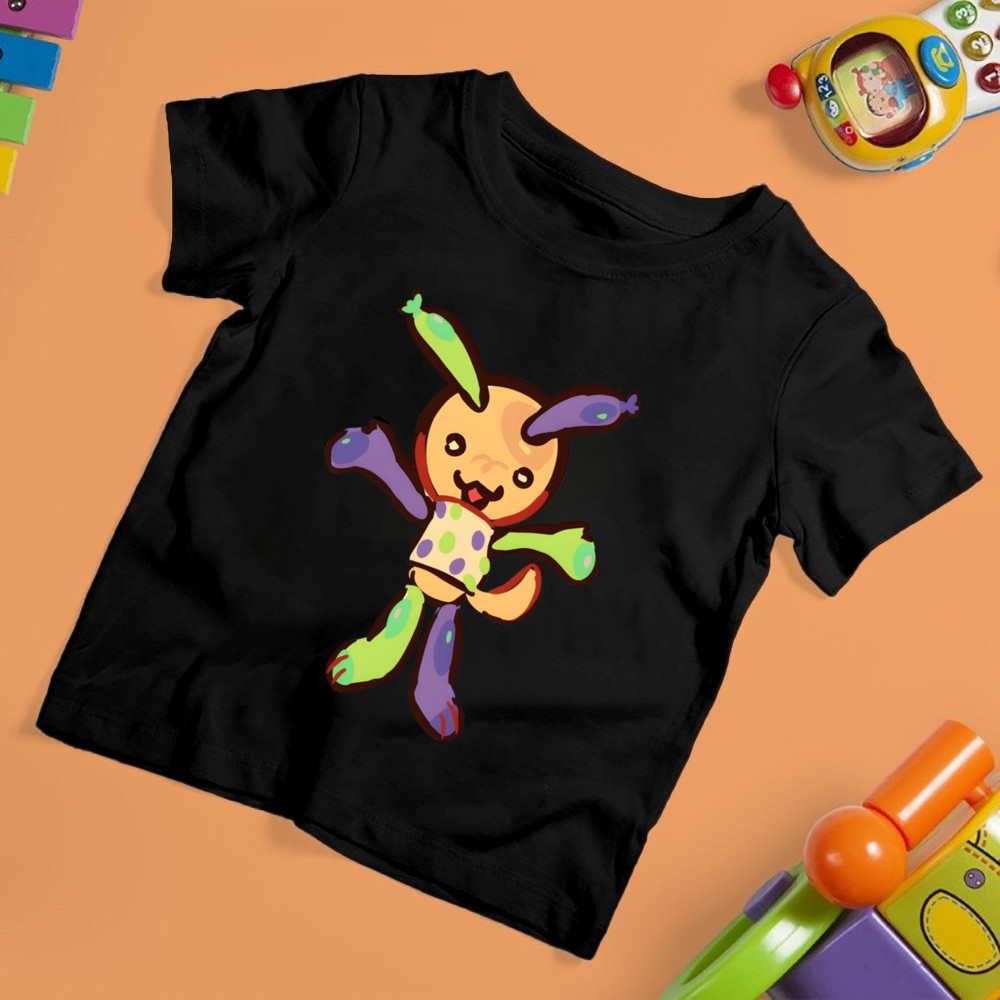 Áo thun trẻ em Dandy's World in hình hoạt hình hài hước, mềm mại và thoáng khí cho trang phục thường ngày mùa hè của trẻ em