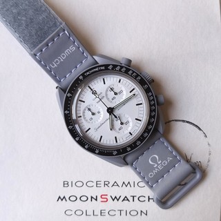Moonwatch 1965 Đồng hồ nam mới MISSION ON MOON Full Chức năng Quarz Chronograph Đồng hồ đeo tay dạ quang