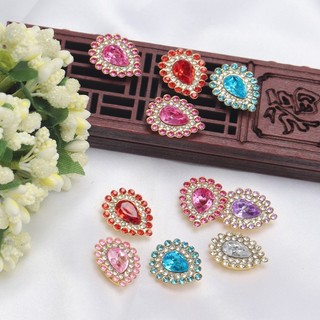16 * 20mm Màu Hỗn Hợp Hai Lớp Trái Tim Hướng Dương Kim Cương Mắt Ngựa Kim Cương Bông Tuyết Trái Tim Giọt Nước Kim Cương Đáy Phẳng Kim Cương Handmade Tự Làm Chất Liệu