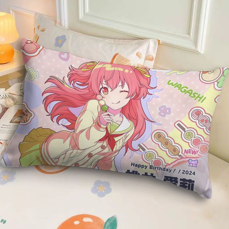 Dự án SEKAI HÌNH MÀU SẮC! Gối Anime Kagamine Twins – Đệm Sofa Phòng Ngủ Mềm – Trọn Bộ 50x30cm / 60x40cm (Vỏ Gối + Chèn)