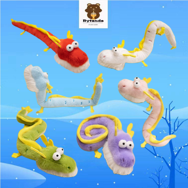 60cm Đầy Màu Sắc Rồng Sang Trọng Đồ Chơi Vui Nhộn Đôi Mắt Lớn Rồng Sang Trọng Búp Bê Gối Dễ Thương Rồng Trung Quốc Nhồi Bông Đồ Chơi Đệm Mềm Mại Cho Bé Búp Bê Nhà Phòng Ngủ Deocr Trẻ Em Đổi Quà Tặng Sinh Nhật