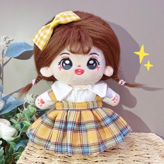 Okcatzone 20CM Cotton Búp Bê Rompers Hoạt Hình Sang Trọng Búp Bê Thay Thế Trang Phục Gothic Đầm Chơi Phụ Kiện Nhà Ngọt Mini Quần Áo D8N2
