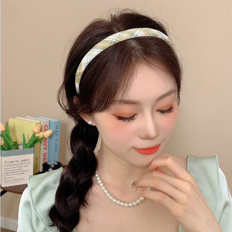 Băng đô viền rộng màu xanh lá cây - Phong cách mới cho phụ kiện tóc thời trang