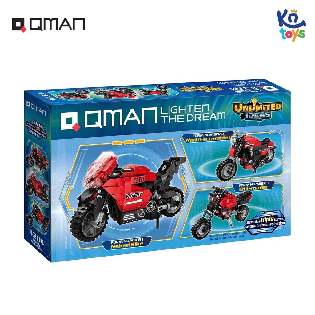 Ảnh Đồ chơi lắp ráp, xếp hình Qman 42114 - Mô Tô Thể Thao (338 mảnh ghép) 2