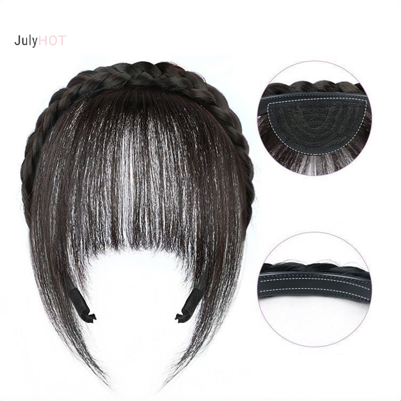 Julyhot Tóc Giả Không Khí Nổ Tự Nhiên Vô Hình Thẳng Nổ Liền Mạch Tự Nhiên Trán Giả Nổ Kiểu Tóc Dụng Cụ Massivedeals