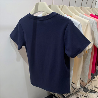 Hiixiivi [Mới 100% Cotton] Áo thun ngắn tay nữ Tee Baggy Nam Nữ Baggy Tròn Unisex Cổ dáng rộng Unisex Tee 4 / 12