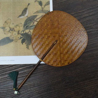 Phong Cách Trung Quốc Lớn Sơn Mài Tre Dệt Nhóm Quạt Cũ Hai Mặt Hanfu Palm Fan Handmade Trung Quốc Quạt Mùa Hè Thoáng Mát Quạt