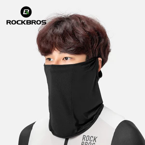 ROCKBROS Ice Silk Mask Treo Tai Chống Tia UV UPF50 + Khăn Xe Đạp Xe Máy Thoáng Khí Mặt nạ Chống Nắng Ngoài Trời Thể Thao