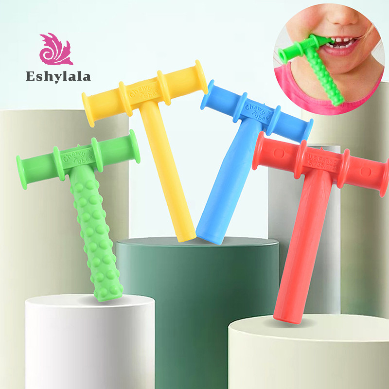 Kid Nhai Tube Speech Máy mát xa răng Dụng cụ nói chuyện cho trẻ tự kỷ Nói chuyện giác quan Huấn luyện phục hồi chức năng cơ bắp răng miệng [MỚI]