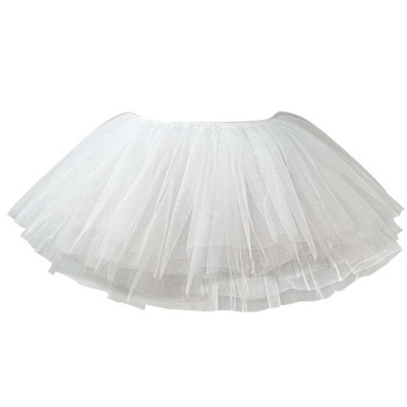 Da Nữ Ngắn Váy Tuyn 1950 6 Lớp 28cm Tutu Xếp Ly Váy Petticoat Crinoline Hoopless Chiều Dài Ngắn Underski