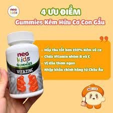 Kẹo Gummies Kẽm Hữu Cơ Neo Kids Hộp 60 Viên Nhai - hanzo2009