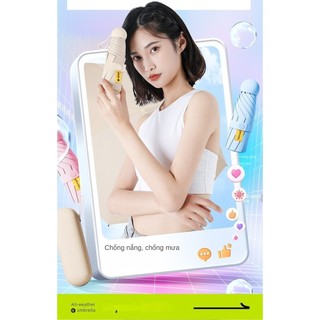 Ô Dù Che Mưa, Che Nắng chống tia UV gấp gọn kèm hộp đựng (hàng tốt)