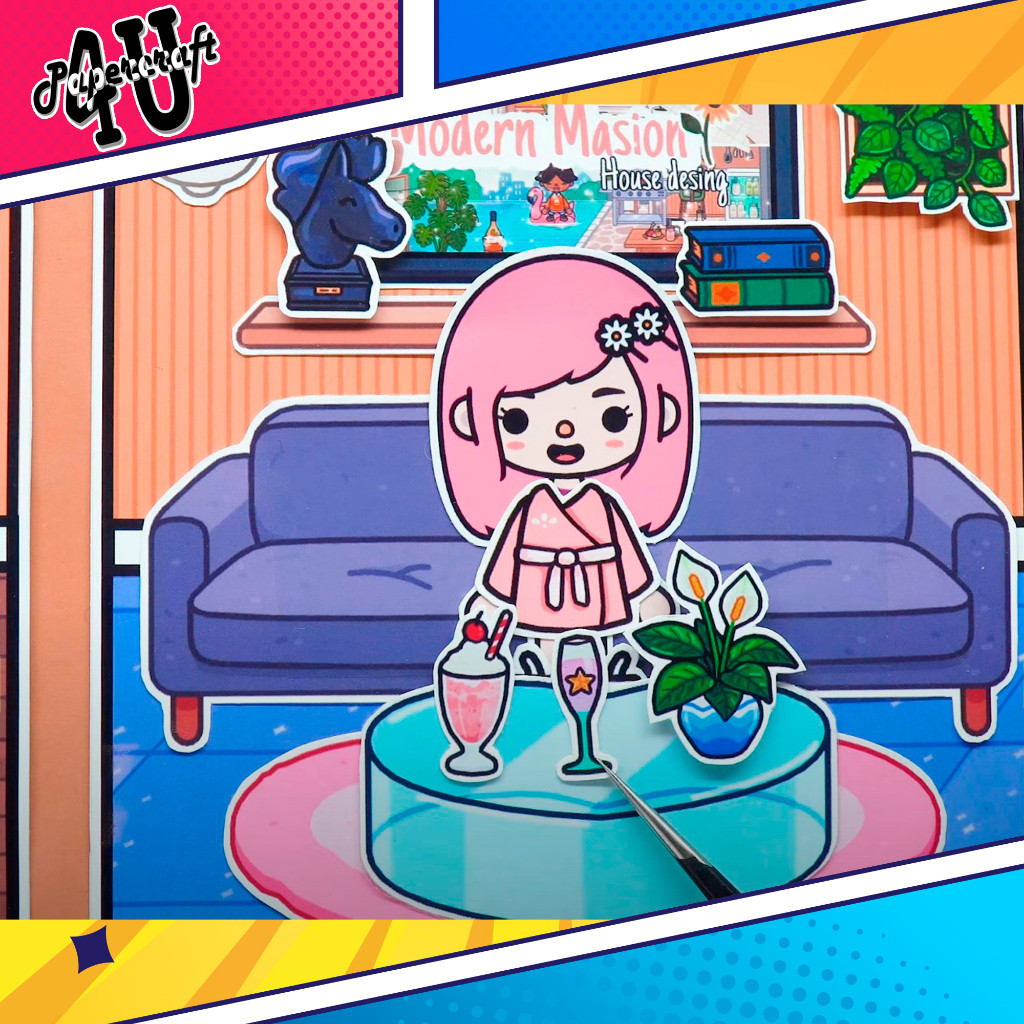ĐỒ CHƠI NGÔI NHÀ BÚP BÊ GIẤY CẮT THỦ CÔNG DIY - TOCA LIFE WORLD -  MẪU TA041