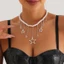 Vòng cổ chocker nữ với viên đá đính hạt đẹp và mặt dây chuyền hình ngôi sao