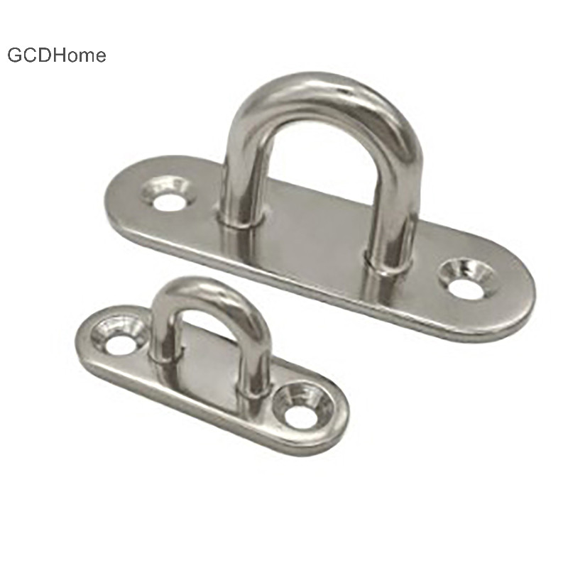Gcdhome M5 / 6 / 8 Móc Tấm Mắt Hạng Nặng Thép Không Gỉ Miếng Lót Treo Tường U Thuyền Trần Móc Nhẫn Nhà Đỗ Xe Võng Hình Chữ D HOT
