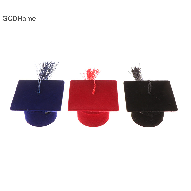 Gcdhome Sáng Tạo Bác Sĩ Mũ Hình Nhẫn Hộp Bông Tai Lưu Trữ Trang Sức Cưới Đính Hôn Ngày Lễ Valene Quà Tặng Bao Bì Hộp HOT