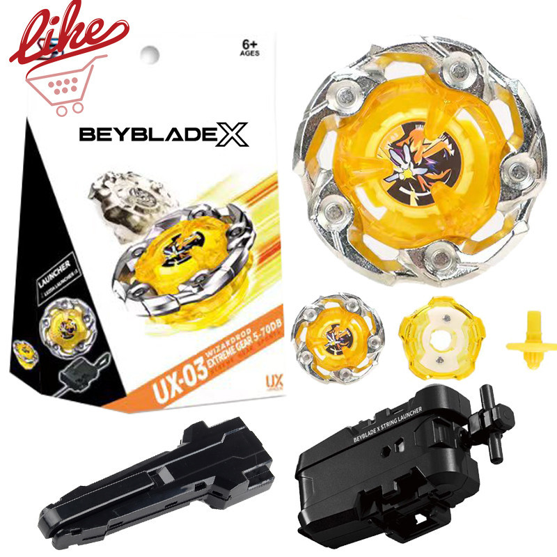 Beyblade X UX-03 Wizard Rod Beyblade Xtreme với Launcher Led Grip