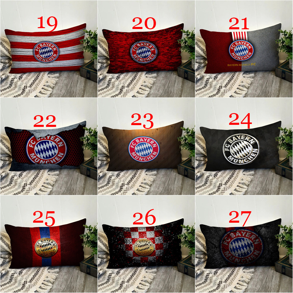 Fc Bayern Munich Logo Vỏ Gối Hình Chữ Nhật In Hình Một Mặt Đệm Polyester Trang Trí Nhà Cửa Món Quà Tốt Nhất (Không Có Lõi)