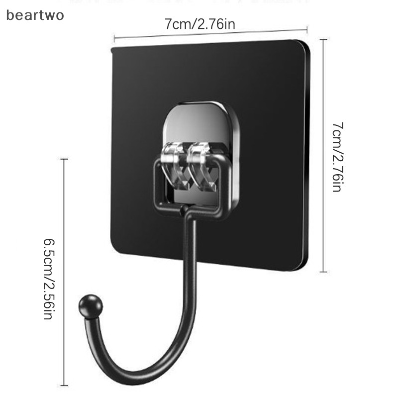 < Beartwo > 1 / 5 Chiếc Xoay Móc Tự Dính Liền Mạch Mạnh Dính Giá Đỡ Cửa Treo Tường Lưu Trữ Móc Treo Nhà Bếp Phòng Tắm Tổ Chức Đẹp