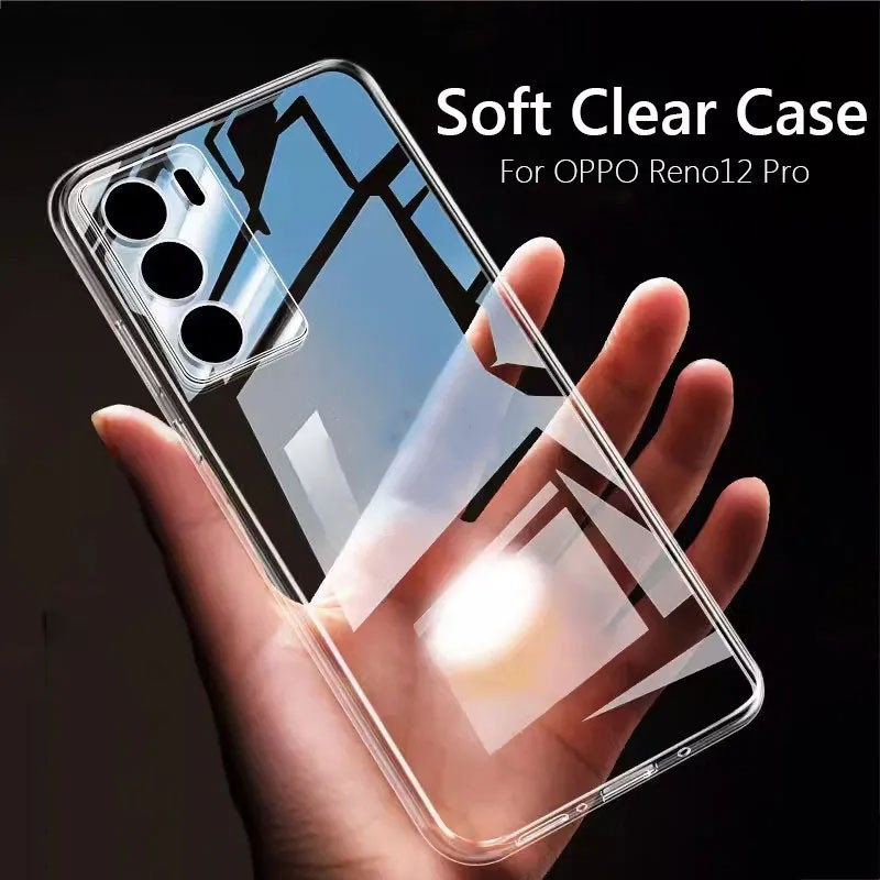 Dành Cho OPPO Reno 12 11 10 Pro Reno 11F A79 A60 A18 A38 A98 Ốp Lưng Đơn Giản Mỏng Mềm TPU Trong Suốt Ốp Lưng Điện Thoại Trong Suốt
