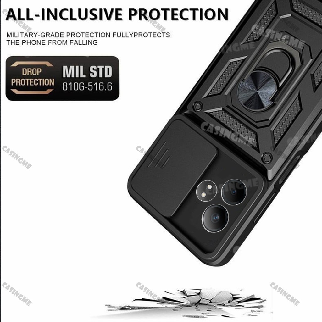 Vỏ giáp chống sốc Realme GT6 6T 2024 cho Realme GT Neo 6 6GT GT6 RealmeGT6 Neo6 SE 6T 4G 5G Vỏ bọc từ tính ô tô Đẩy kéo Camera bảo vệ vỏ Vỏ điện thoại