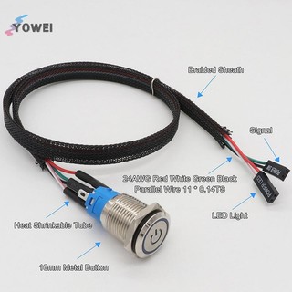 YOWEI PC Host Start Power SW Nút Thiết lập lại máy tính Nút SW với cáp VN