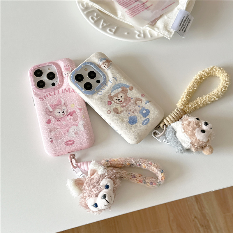 Ốp điện thoại tăng cường chất liệu PU họa tiết Duffy cho iphone 17 pro max