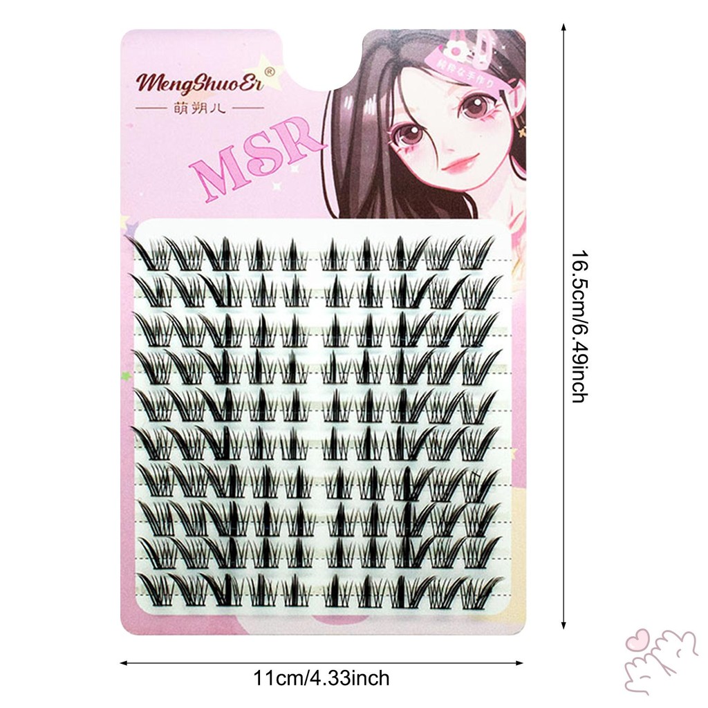 Spiky Cluster Eyelash Extensions C Curl Black Soft Resuable Lash
