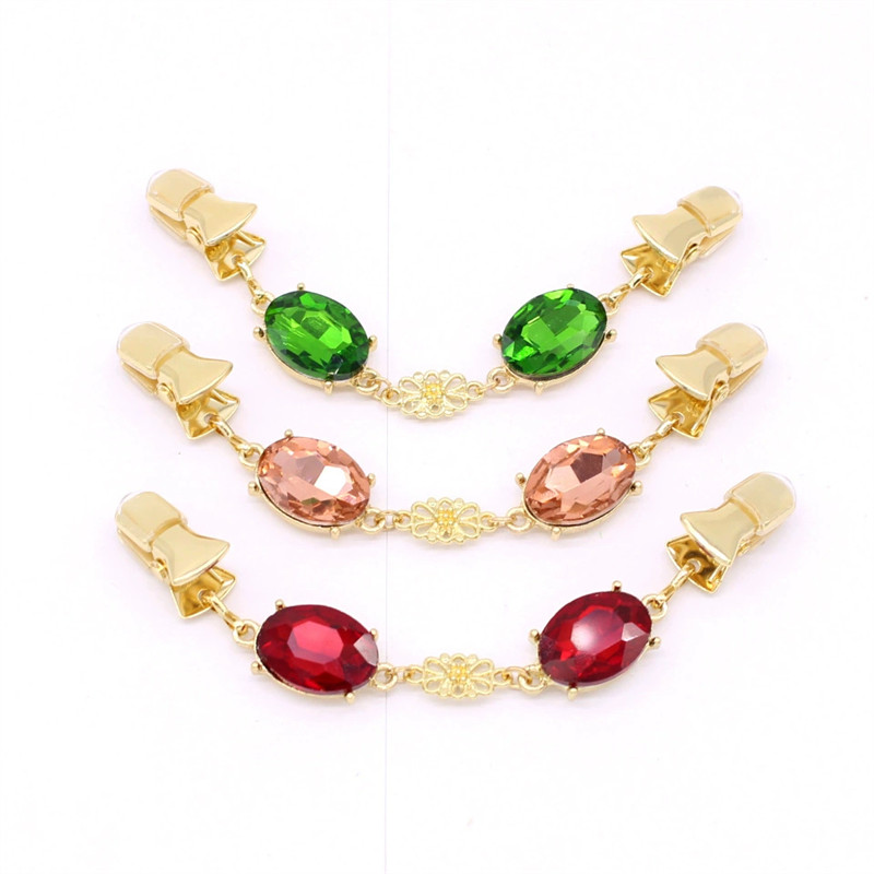 【 Yunyuan 】 Chân Áo Len Ngọc Trai Vàng Cho Nữ Bộ Kim Cương Thời Trang Áo Cardigan Thắt Lưng Nút Khăn Choàng Kẹp Trâm Phụ Kiện