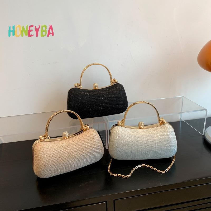 < Honeyba > Túi đeo chéo đeo vai PVC nhỏ dễ thương dành cho nữ Hit Túi xách dự tiệc sang trọng và ví ly hợp du lịch nữ