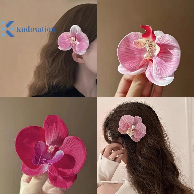 Kudosation Hàn Quốc Ngọt Lan Cho Người Phụ Nữ Hoa Nhân Tạo Kẹp Tóc Tóc Barrettes Kẹp Tiệc Cưới Mũ Phụ Kiện Quà Tặng