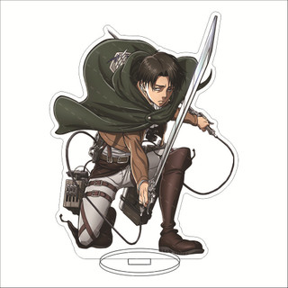 Móc Khoá, Mô Hình Standee Anime Attack On Titan Eren Jaeger Mikasa Trang Trí Bàn Học