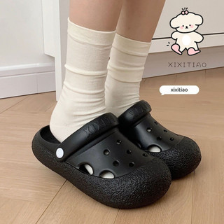 Xixitiao Dép Bé Gái Phong Cách Thể Thao Đơn Giản Phong Cách Màu Trơn Mùa Hè eva Mềm Dày