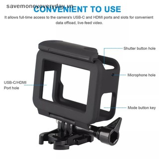 [savemoneyeveryday] Ốp Khung Bảo Vệ Cho 7 6 5 Camera Hành Động Màu Đen Vỏ Máy Quay Vỏ Phụ Kiện Camera [vn]