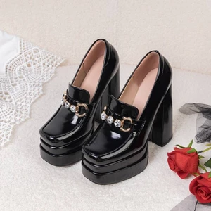 Giày cao gót siêu cao kích thước lớn 34-45 cho phụ nữ, giày thanh lịch sexy cho câu lạc bộ đêm, giày lolita trưởng thành, giày đơn cho nữ sinh, giày hot girl