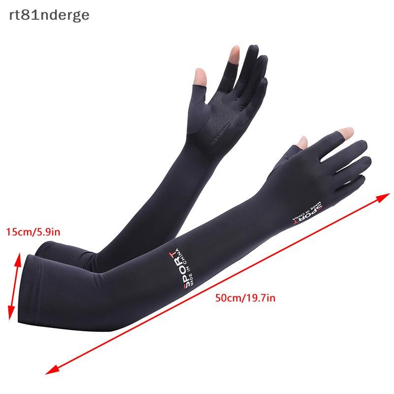 Ge Cánh Tay Tay Chống Nắng Chống Tia UV Dài Băng Lụa Thể Thao Tay Bao Tay Nam Nữ 2 Ngón Tay Ngoài Trời Thoáng Khí n
