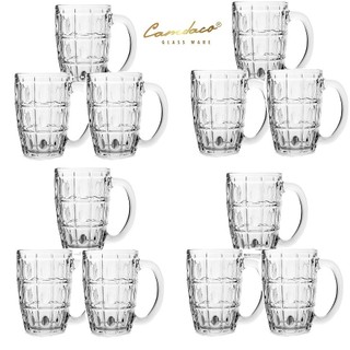 [12 LY] Bộ Ly Thủy Tinh Uống Bia Có Quai 375ML, Ly Uống Nước Có Quai - Phương Trang