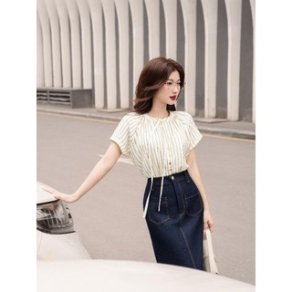 Chân váy dáng dài phối túi LV164