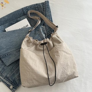 [Gou] Túi đeo vai dây rút thời trang Du lịch Túi Tote Nylon thông thường Dung tích lớn Túi đeo chéo chống nước dành cho nữ VN